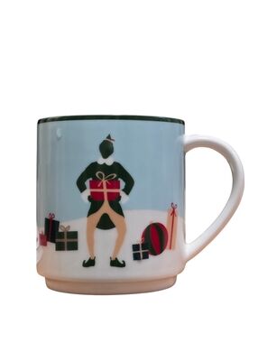 Williams Sonoma Elf Themed Christmas Coffee Mug EUC OS